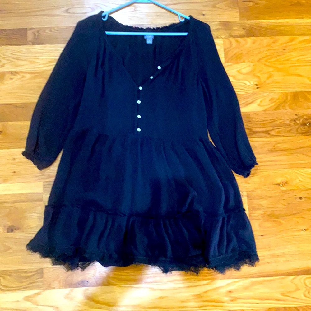 ✅Aerie dress/beach or pool cover up. SMALL. Black. Flowy. Loose fit.